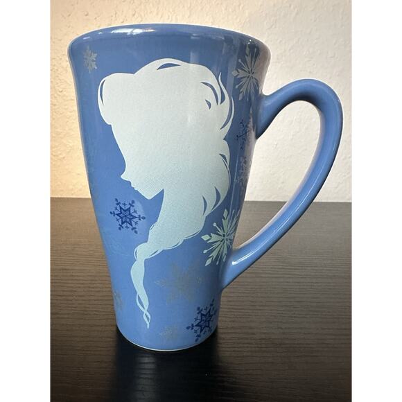 Disney Store Frozen Elsa Anna Tall Latte Coffee Drink Mug Cup Keep Calm Let Go - Picture 3 of 4